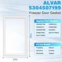 Upgraded 5304507199 Freezer Door Gasket Compatible with Frigidaire Freezer Door Gasket White 31"x65" 5304507208 Refrigerator Door Gasket Gibson Crosley Kenmore Frigidaire Upright Freezer Door Seal