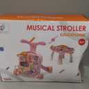 QDRAGON 3 in 1 Baby Walker and Activity Center for Girl, Learning to Walk, Sit to Stand, Early Educational Push Toys with Music Panel for Infant Toddler 12+ Months Pink