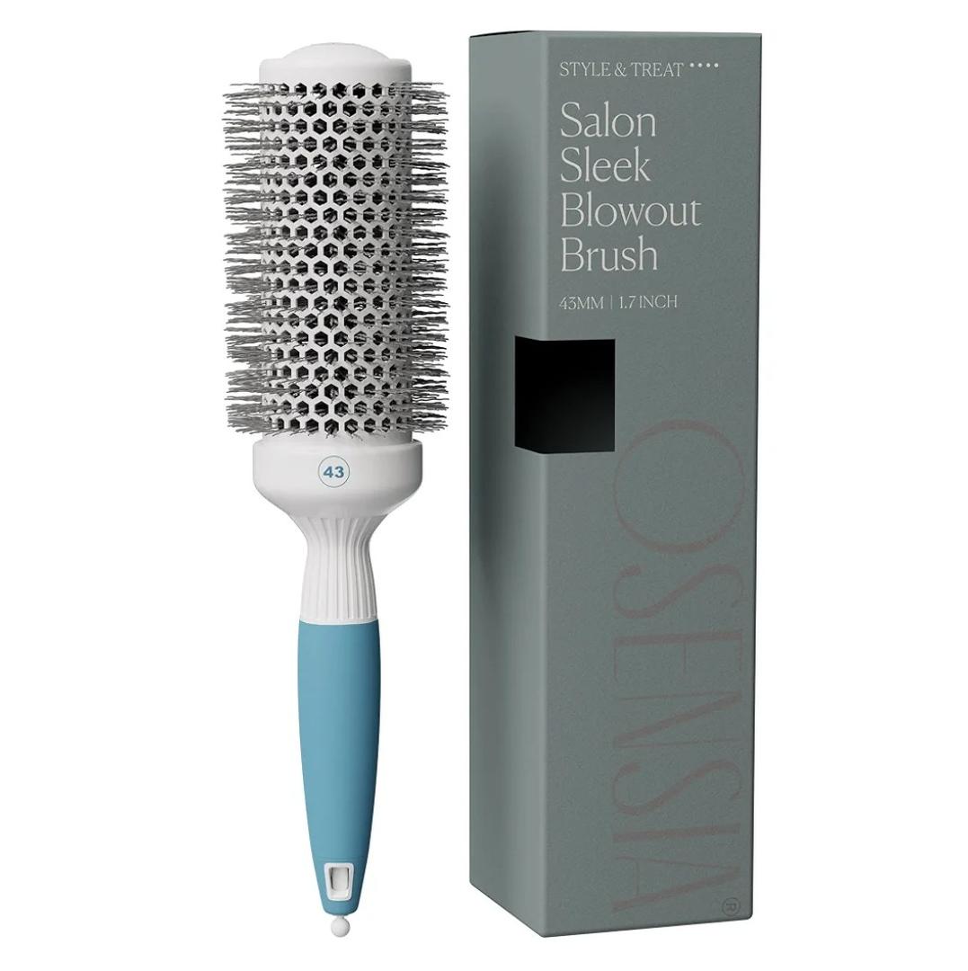 Medium Round Brushing Brush - Ceramic Hair Brush for a Smooth Salon Style Look - Professional Brushing Brush Ideal for All Hair Types - 43 mm