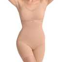 HONEYLOVE SuperPower Short Shapewear for Women - Strong Tummy Control (Gold, XL)
