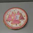 40Pcs 9 Inch Christmas Plates Merry Christmas Disposable Paper Plates Gold Foil Pink Xmas Tree Party Plates for Holiday Party Dinner Tableware Supplies Decor