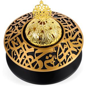 TERSCHELLING Frankincense Resin Incense Burner, Bakhoor Incense Burner, Portable Charcoal Incense Burner - For Office and Home Decor (With Lid)