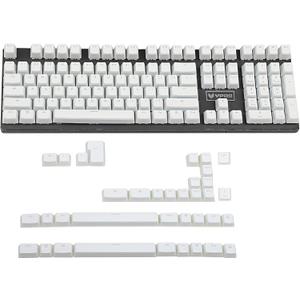 YMDK ANSI ISO PBT Doubleshot Shine Through Pudding Keycaps Suitable for MX Mechanical Keyboard Corsair Razer DK SF KBD75 68 Keychron (White Pudding Full Set)