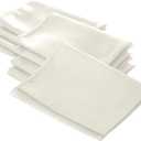 LA Linen 10-Pack Poly Poplin Napkin, Soft Cloth Napkins, Washable Reusable Napkins, Stain and Wrinkle Resistance Table Napkins for Dinner, Wedding, Parties, 18 by 18-Inch, Ivory