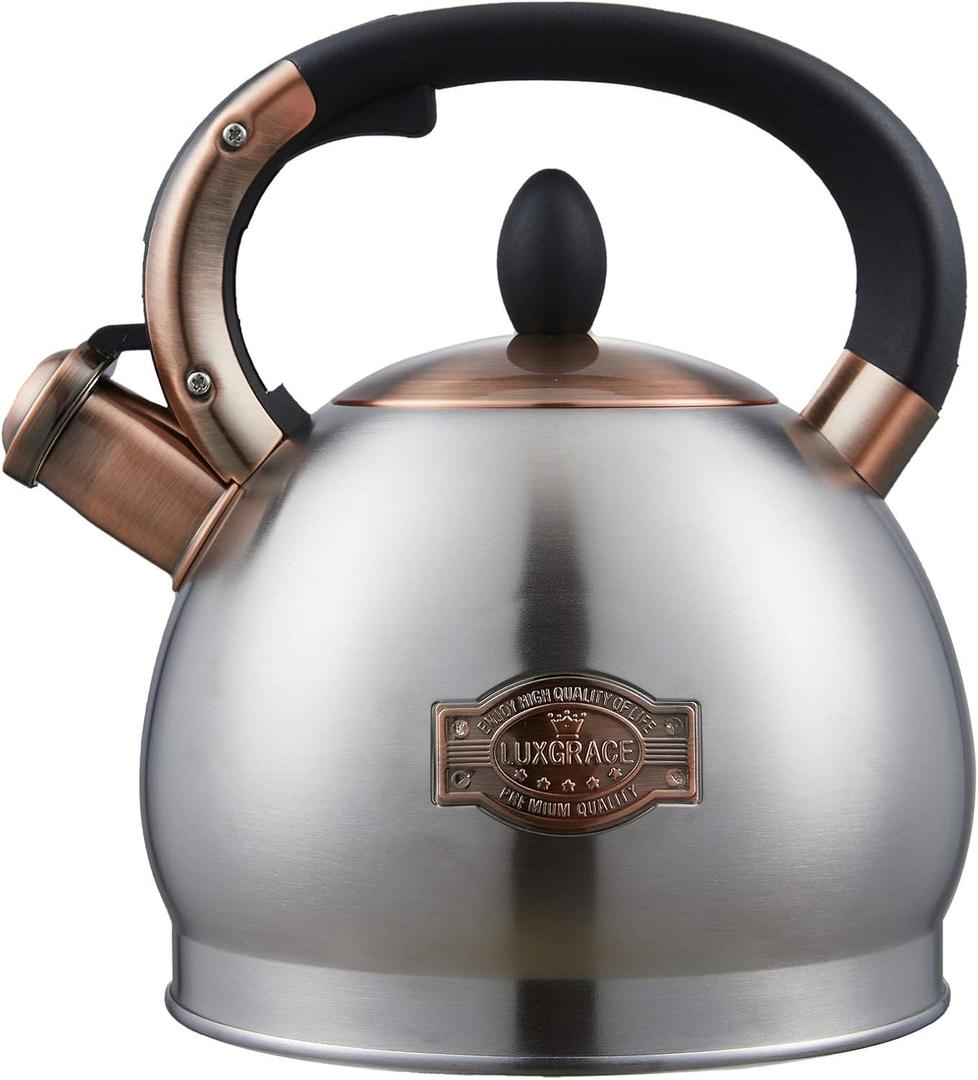 Tea Kettle -2.8 Quart Tea Kettles Stovetop Whistling Teapot Stainless Steel Tea Pots for Stove Top Whistle Tea Pot (Silver)