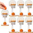 6 Pcs Basketball Party Table Decorations Sports Cake Topper Mini Wooden Basketball Hoop Centerpieces with Mini Ball for Birthday Baby Shower Party Supplies