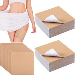 50 Pcs Thigh Lift Tape 5.91 x 5.91 Inch Thigh Lifting Cellulite Tape Waterproof Tummy Body Tapes for Women Elastic Anti Chafing Friction Adhesive Patches Sagging Loose Skin Stomach Back Belly