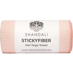 Shandali Hot Yoga Towel - Mat-Sized, Microfiber, Super Absorbent, Anti-Slip, Injury Free, 24" x 72" - Best Bikram Yoga Towel - Exercise, Fitness, Pilates Gear (Sakura Pink)
