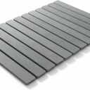 BOOSTLIFE Large Stone Bath Mat, Foldable Diatomaceous Earth Shower Mat – Quick Dry, Super Absorbent, Non-Slip, Easy Clean (Gray, 23" x 15.5")