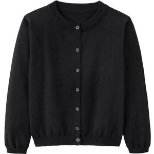 Girls Cardigan Sweater School Uniforms Toddler Long Sleeve Button Knit Solid Sweaters Tops Size 120