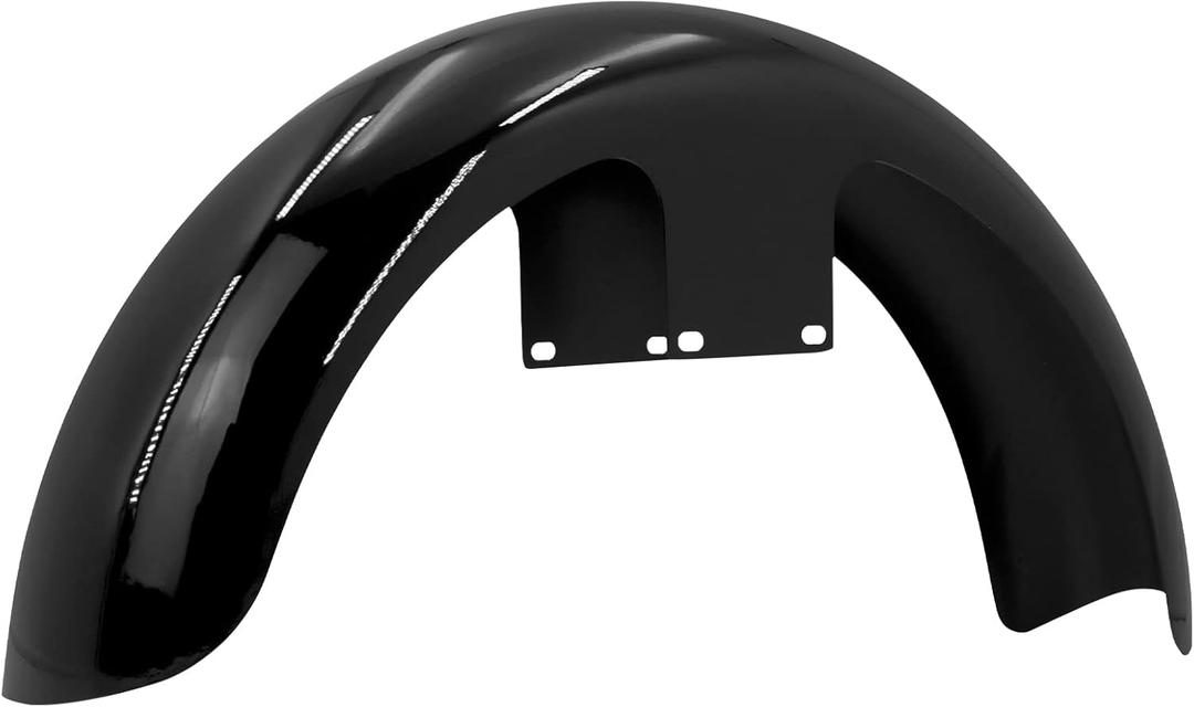 HDBUBALUS 19 inch Motorcycle Front Fender for 120 / R19 Tire Mudguard Fit for Harley Touring Electra Road Street Glide Road King BaggersGloss Black