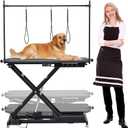 Professional Electric Grooming Table for Dogs At Home, Capacity 264 LBS Dog Grooming Table, Height Adjustable Pet Grooming Table With Dog Grooming Arm, Anti Slip Tabletop, Tool Organizer