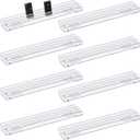 Skylety 8 Pieces Clear Racks Acrylic Domino Trays Holders Acrylic Domino Holders Organizer Tray Racks for Mexican Train, Dominoes Not Included