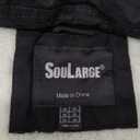 Soularge Women's Winter Plus Size Sherpa Lined Jacket with Detachable Hood (3X, Black)