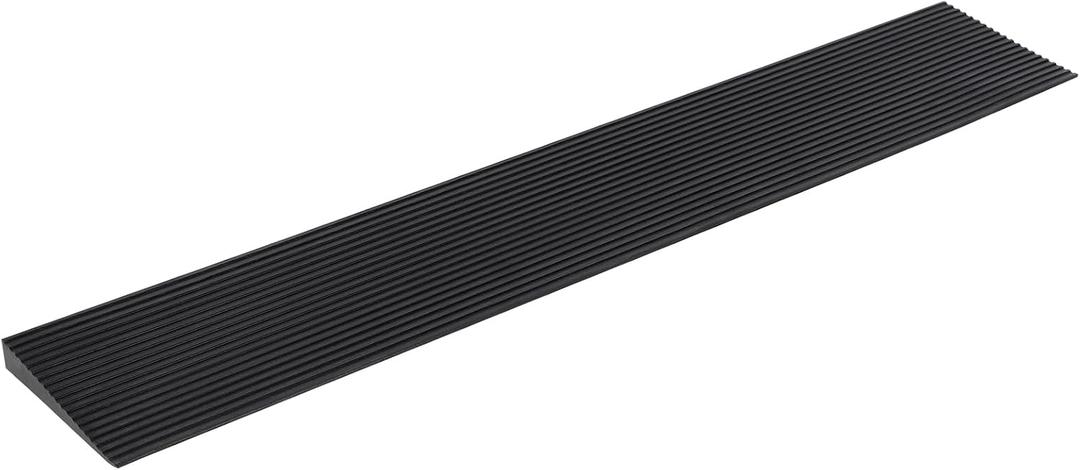 Threshold Ramp 1.2" Rise, 35.4" Wide Non-Slip Rubber Door Entry Ramp Doorways Driveways Bathroom Raised Landings for Wheelchairs, Scooters, Walkers and Power Chairs