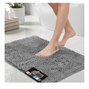 GORILLA GRIP Bath Rug Mat, Thick Soft Absorbent Chenille, Quick Dry Microfiber Mats, Rubber Backing Machine Washable Shower Floor Rugs, Bathmat Runner, Bathroom Home Decor Accessories, 24x17, Grey