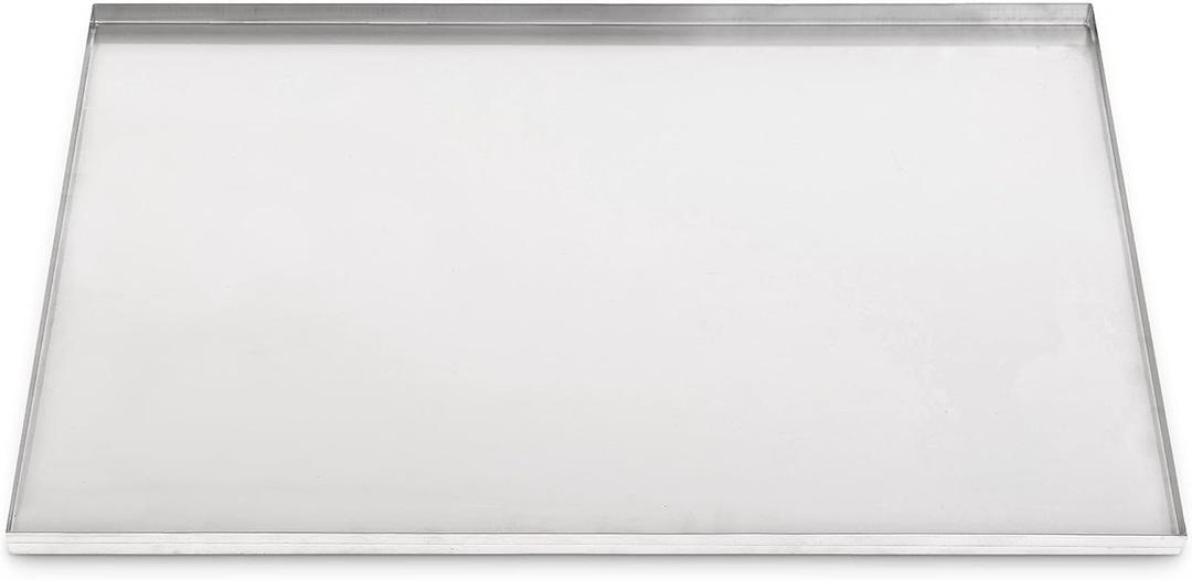 Pinnacle Systems 34.5" x 23.5" Metal Replacement Dog Crate Pan Chew Proof Crack Proof Pet Kennel Tray Central Dog Training Crate Pan Pet Supplies, Galvanized, 1" H