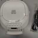 Greadio CD Player Boombox Cassette Player Combo with Bluetooth,AM/FM Radio,Stereo Sound with Remote Control,AUX/USB Drive,Tape Recording,AC/DC Powered,Headphone Jack,LCD Display for Home,Kids,Gift (White)