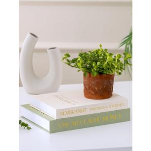 Decorative Book Box Set - 2 PCS Elegant Faux Linen Hidden Storage Books for Coffee Table, Shelf & Mantel Decor (Sage & Beige)