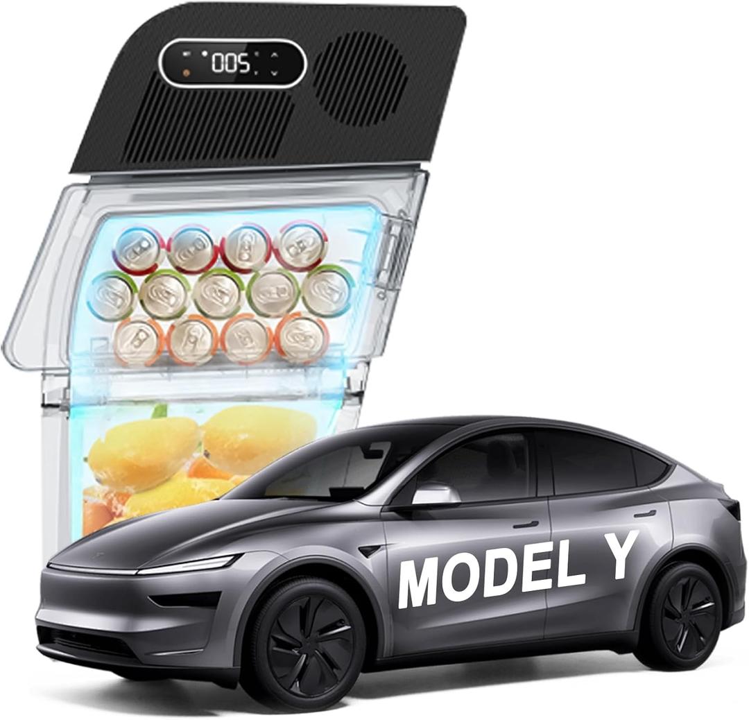 Tesla Model Y Car Refrigerator, 22F Cooling, AI 3-Mode Cooling, Ultra-Low 0.5kWh Power Consumption, Easy Install, Perfect for Tesla Model Y 2020-2026 Cooler(15L)