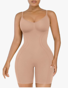 SHAPELLX Shapewear for Women Tummy Control Compression Seamless Body Shaper Slimming Bodysuit Top Thigh Slim Butt Lift, M/L
