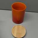 Sweejar Ceramic Food Storage Jar, Stackable Kitchen Canisters, Containers with Airtight Seal Wooden Lid for Serving Coffee Bean, Flour, Tea, Cookies, Spice and More - 58 Fl Oz (Gradient Orange)