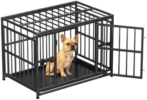 Pawaboo 38 Inch Heavy Duty Dog Crate, with Removable Tray, Escape Proof