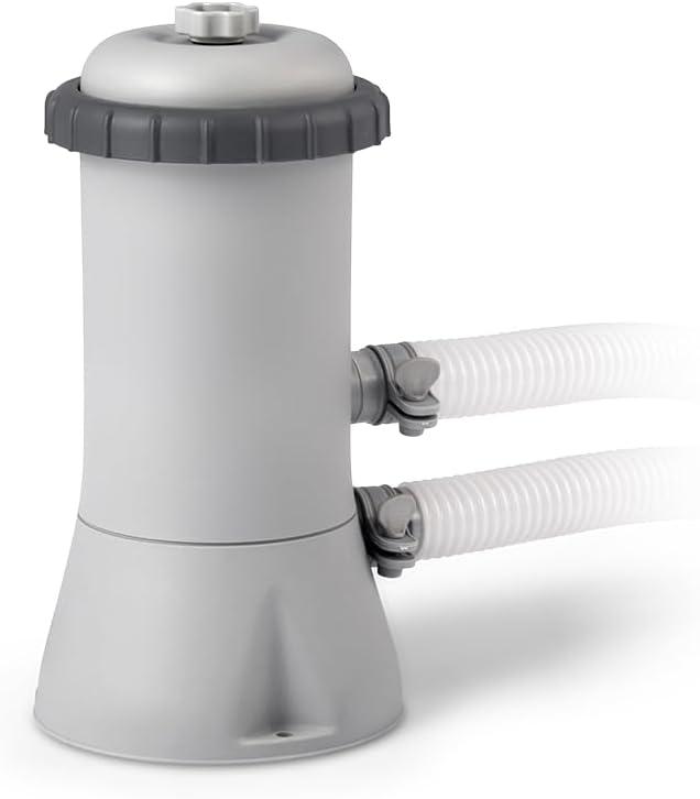 Intex C1000 Krystal Clear Cartridge Filter Pump for Above Ground Pools: 1000 GPH Pump Flow Rate  Improved Circulation and Filtration  Easy Installation  Improved Water Clarity  Easy-to-Clean (1,000 Gallons Per Hour)