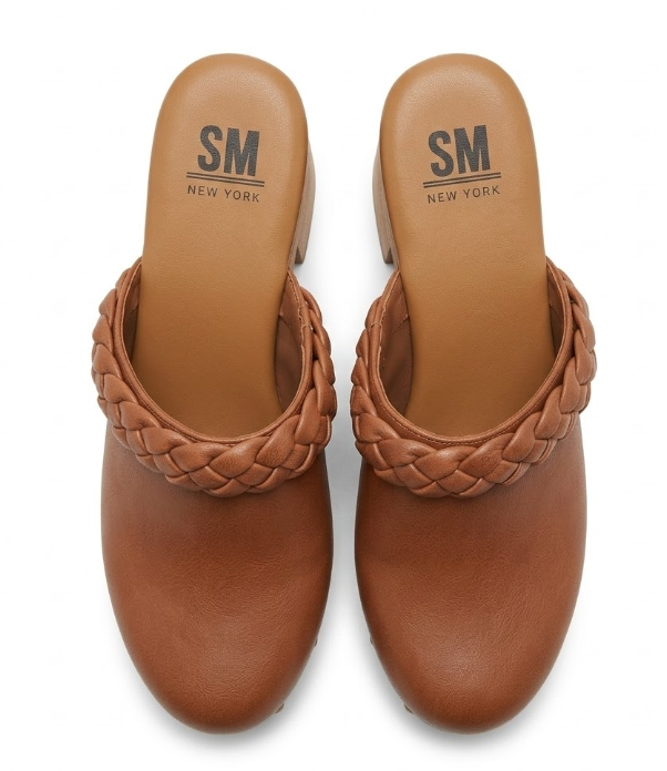 Women's Slip On Wood Clogs Morel Cognac, Size