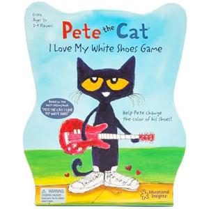 Educational Insights Pete The Cat I Love My White Shoes Game Board Game for Toddlers & Preschoolers, Gift for Toddlers Ages 3+