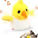 Petbobi Cat Toys Flapping Bird - Lifelike Parrot Interactive Cat Toy with Catnip, Exercise Toy for Bored Indoor Cats, Rechargeable Motion Activated Chirping Kitten Toy for All Breeds Cat