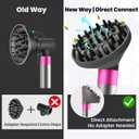 Upgraded Large Diffuser Attachment for Dyson Airwrap Styler HS01/HS05/HS08 - Converts to Hair Dryer, Fast Drying Wave & Curly & Thick, Heat Resistant Nylon Fiber Nozzle Attachments (Grey) (Black)