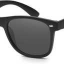 Jcerki Polarizing Nearsighted Sunglasses Tinted Gray Men Women Myopia Distance Glasses **These Are Not Reading Glasses** (Black, -5.5)