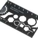 Humyoun Organic Chemistry Stencil and Drawing Template, Organic Chemistry Model Kit Metal School Lab Laboratory Chemical Engineering Equipment for Chemists Students Molecule Drafting, 3.35 x 2 Inch