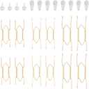 Bilillo 12 pcs Plate Hangers for The Wall, 6/8/10 Inch Invisible Decorative Wall Plate Hangers, Stainless Steel Plates Walls Hanger for Display Various Sizes with Hooks for Decorative