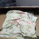 Laura Ashley Home - King Comforter Set, Reversible Cotton Bedding, Includes Matching Shams with Bonus Euro Shams & Throw Pillows (Madelynn Pastel Blue, King) (Duck Egg)