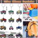 SNLN Monster Truck Party Favors Birthday Supplies for Boys Kids, Drawstring Bag Silicone Bracelet Keychain Tattoo Sticker Pinata Goodie Bag Stuffers Monster Truck Birthday Party Supplies Decor