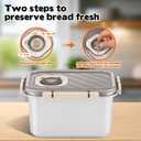 Bread Box for Homemade Bread, Time Recording Bread Storage Container with Lid, Airtight Fresh Bread Holder bin For Kitchen Countertop, Dishwasher Safe, 7.3x4.9x4.3 Inch