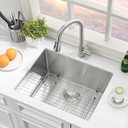 24x19 Undermount Laundry Sink Stainless Steel Utility Sink 12 Inch, 24"x19"x12"