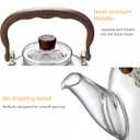 Glass Teapot with Removable Loose Tea Infuser, 50oz Stovetop Safe Glass Tea Kettle for Loose Leaf Tea, 1500ml Borosilicate Clear Tea Pot for Blooming Tea, Heat Resistant