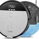 ILIFE V8s Robotic Mop&Vacuum Cleaner with 750ML Big Dustbin, LCD Display and Multi-Task Schedule Function, Higher Suction Power Design for Hard Floors