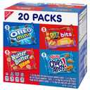 Nabisco Classic Mix Variety Pack, OREO Mini, CHIPS AHOY! Mini, Nutter Butter Bites, RITZ Bits Cheese, Christmas Stocking Stuffers, 20 Snack Packs