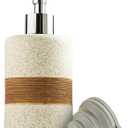 Soap Dispenser for Kitchen & Bathroom, Dish Soap, Hand Soap, Shampoo, Conditioner Dispenser Bottle with Stainless Steel Pump, Includes Silicone Funnel, Non-Slip Design, Kitchen Decor, White