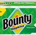 Bounty Paper Napkins, White, 200 Count, Packaging may vary (light green and white)