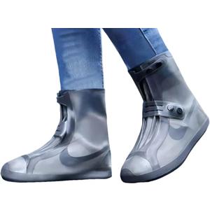 Silicone Shoes Cover for Rain, Waterproof Slip Resistance Shoes Covers for Boots, Foldable Outdoor Indoor Shoes Covers (Black, Large)