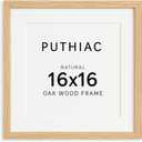16x16 Picture Frames for Wall - Minimalist 16x16 Oak Wood Frames, 16"x16" Picture Frame Wood, Natural Solid Wooden Picture Frames for Wall Art Photo and Prints(1 Pack, Beige)