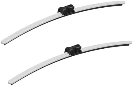 2 wipers Factory Replacement For Tesla Model 3 2017-2023/Model Y 2020-2023 Automotive Replacement Windshield Wiper Blades Set - 26"+19" (Set of 2) Top Lock White Wipers