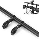 Bike Bicycle Double Handlebar Extender Extension,11.8"(30 cm) Aluminum alloy Super Long Bracket AccessoriesFor Bike Mounts,Extender Bars, Headlights,Light Lamp,Phone Mount,For 31.8mm/25.4mm Caliber