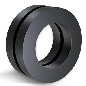 2 Pcs Large Ferrite Ring Magnets OD3.94 x ID2.36 x 20mm Ceramic Round Magnets with Hole Round Disc Donut for DIY Science Projects Classroom Laboratory