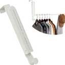 Over The Door Hanger,2 Packs Foldable Clothes Rack,Heavy Duty Door Hook for Coats Towels and Bags,Laundry Organizer Suitble for Travel & Business Trips, Bedroom, Living Room, Apartment